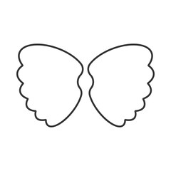 Wings line universal icon ui ux element sign.