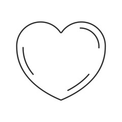 Heart line universal icon ui ux element sign.