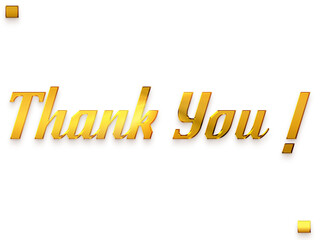 Fototapeta premium Thank You ! Transparent PNG Gold Typography Text 