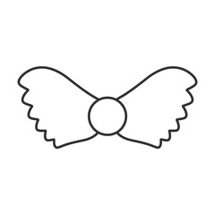 Wings line universal icon ui ux element sign.
