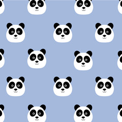 Panda bear texture, background, tile. cute panda seamless pattern. Panda bear. Vector illustration of cute baby pandas collection.