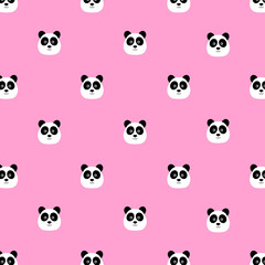 Panda bear texture, background, tile. cute panda seamless pattern. Panda bear. Vector illustration of cute baby pandas collection.