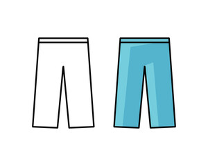 Long pants clothing flat illustration