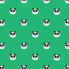 Fototapeta premium Panda bear texture, background, tile. cute panda seamless pattern. Panda bear. Vector illustration of cute baby pandas collection.