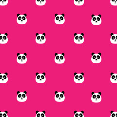 Panda bear texture, background, tile. cute panda seamless pattern. Panda bear. Vector illustration of cute baby pandas collection.