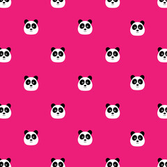 Panda bear texture, background, tile. cute panda seamless pattern. Panda bear. Vector illustration of cute baby pandas collection.