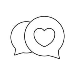 Love message line universal icon ui ux element sign.