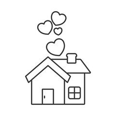 Human love line universal icon ui ux element sign.