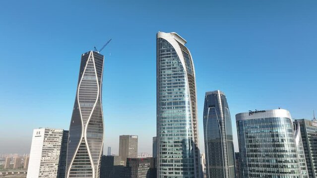 modern skyscraper in modern city