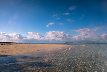 The secluded beach at Honeymoon Harbour in Bimini, Bahamas