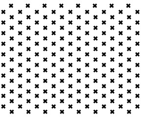 Black color X letters patterns illutration