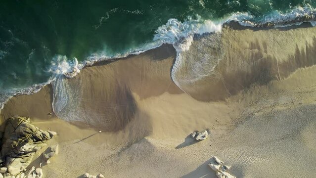 Aerial view of Playa del Divorcio, Cabo San Lucas, Baja California, Mexico.
