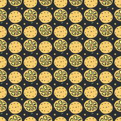 Seamless orange pattern. Colored orange fruit background