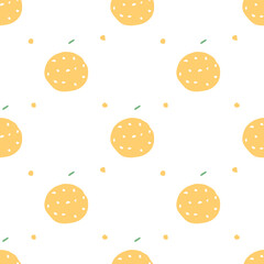 Seamless orange pattern. Colored orange fruit background