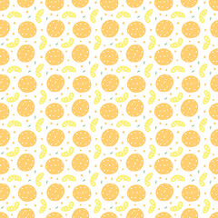 Seamless orange pattern. Colored orange fruit background