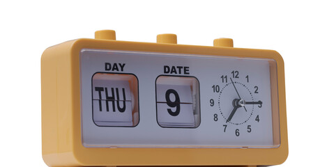 Vintage day and date colorful flip clock