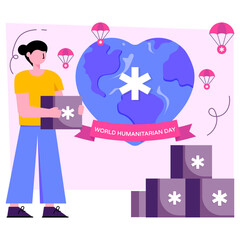An illustration design of world humanitarian day
