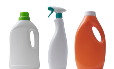 Set of household and laundry detergents