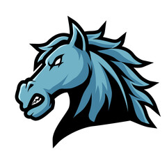horse head mascot esports logo