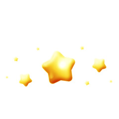 Glowing Yellow Star 3D Vector Design for Game