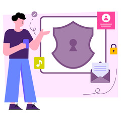 An illustration design of mail security 