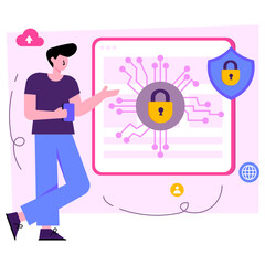 A creative design illustration of encryption 