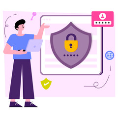 Vector design of locked shield 