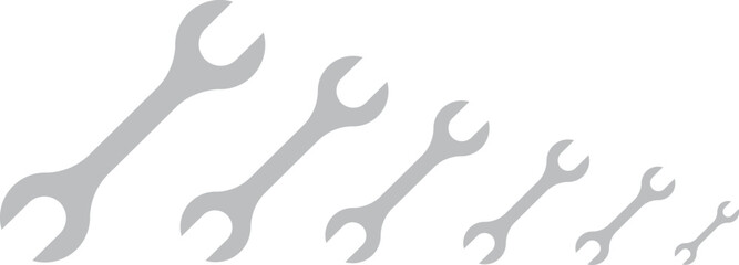 wrench series, vector on white background