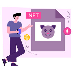 An illustration design of nft, flat illustration 