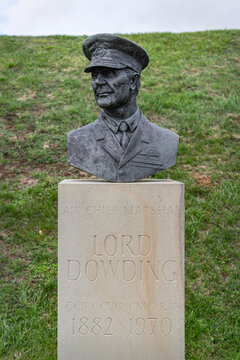 Bust of Battle of Britain RAF Leader Air Chief Marshal Lord Hugh Dowding  GCB, GCVO, CMG, Capel-le-Ferne, England