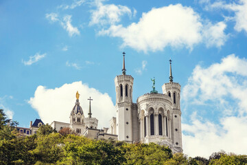 church Notre-Dame de Fourvière, basilica in Lyon