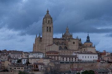 Panoramic view of Segovia, Spain