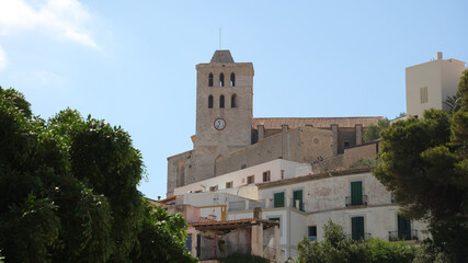 Fototapeta na wymiar Catedral de la Virgen de las Nieves o de Ibiza, Dalt Vila, Ibiza, Islas Baleares, España