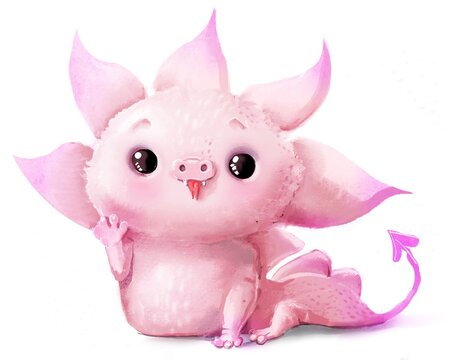 pink lovely little dragon