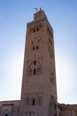 Koutoubia tower in Marrakesh in the afternoon