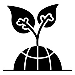 Creative design icon of global ecology 