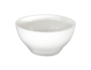 White ceramic bowl on a transparent background