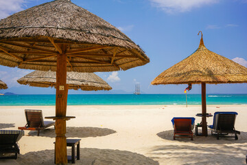 beach with umbrella