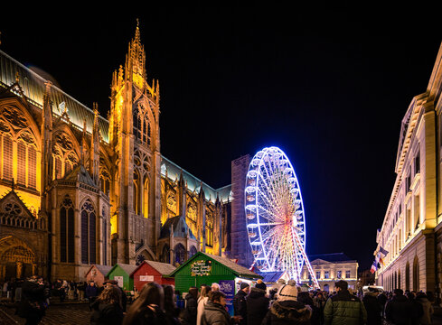 La cath&eacute;drale de Metz &agrave; Noel