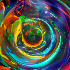 Rainbow glowing neon spiral, abstract background, magic, diamond. Holiday concept.