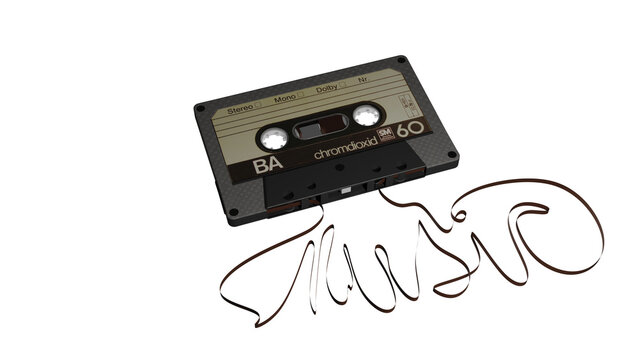 Kompakt Kassette mit  Musik Schrift
