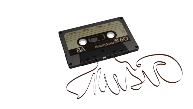 Kompakt Kassette mit  Musik Schrift