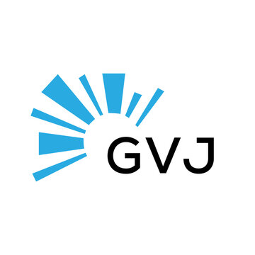 GVJ letter logo. GVJ blue image on white background and black letter. GVJ technology  Monogram logo design for entrepreneur and business. GVJ best icon.
