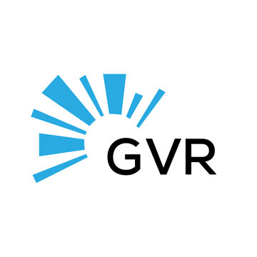 GVR letter logo. GVR blue image on white background and black letter. GVR technology  Monogram logo design for entrepreneur and business. GVR best icon.
