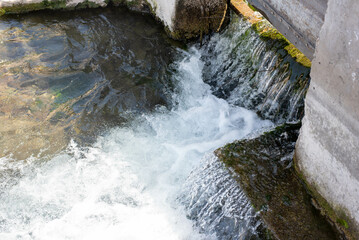 the gateway for water discharge. water pressure passes through the lock