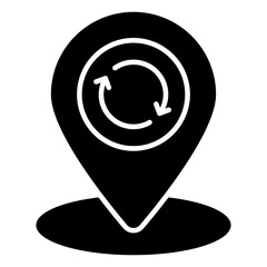 Unique design icon of location update 