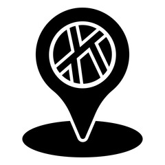 Solid design icon of sports location 