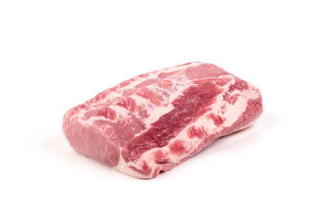 Pork shoulder blade, isolated on white background. High resolution image.