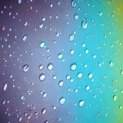 water drops on oil slick background AI