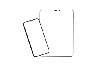 Photo Black tablet computer with blank 3d